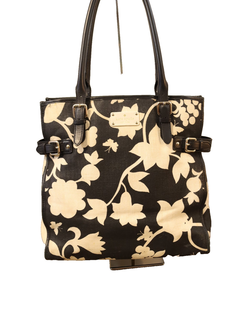 Kate Spade Large Black and White Tote Bag Canvas